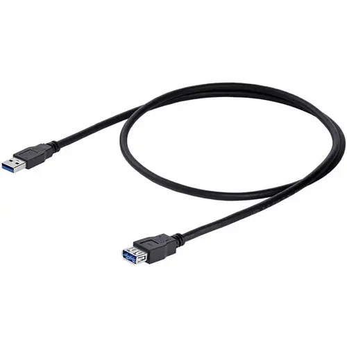 Cable 1m Extensión Alargador USB 3.0 SuperSpeed - Macho a Hembra USB A - Extensor - Negro - Imagen 4