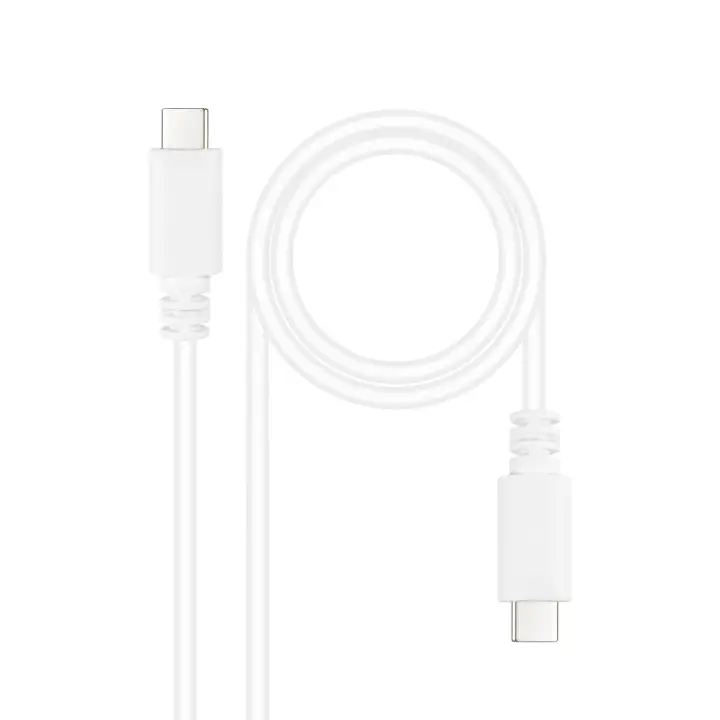Cable USB 2.0 3A, tipo USB-C/M-USB-C/M, Blanco, 1.5 m