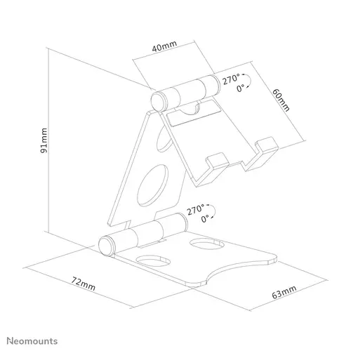 DS10-150SL1 Soporte para teléfonos de hasta 4.7" - plegable - universal - Imagen 18