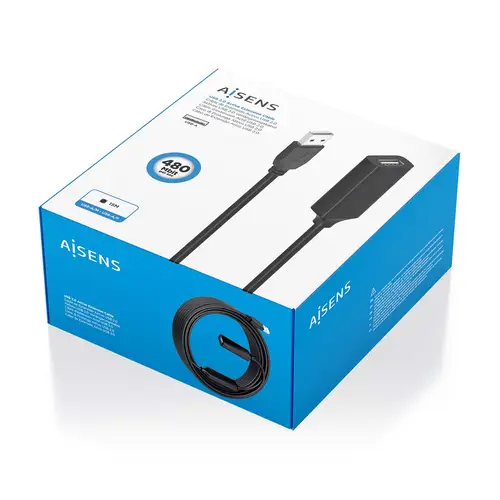 Cable USB 2.0 Prolongador con Amplificador, Tipo A/M-A/H, Negro, 15m - Imagen 6