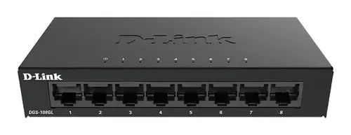 DGS-108GL No administrado Gigabit Ethernet (10/100/1000) Negro - Imagen 1