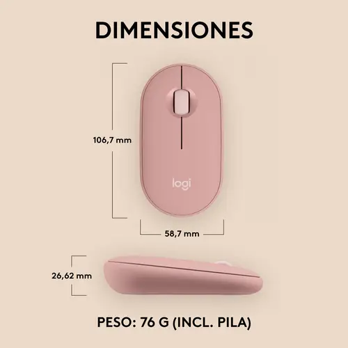 910-007014 ratón Viajes Ambidextro RF Wireless + Bluetooth Óptico 4000 DPI - Imagen 15