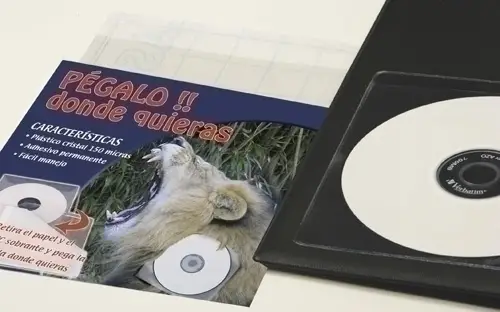 FUNDA CD/DVD IBERP. 130x130 ADHES. P/100