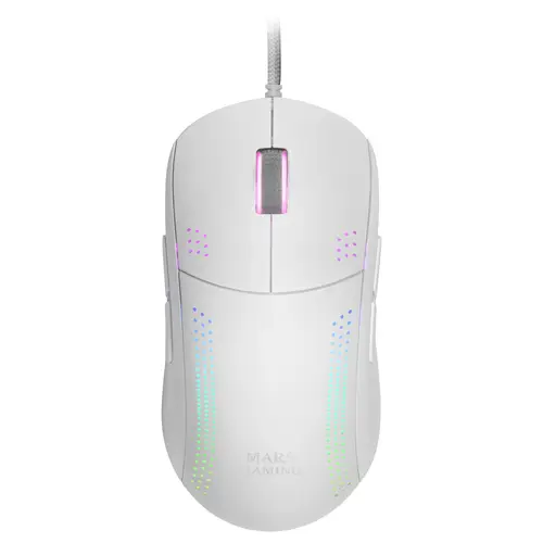 MMPROW, Ratón Ambidiestro Ultra-Ligero, RGB Chroma, Óptico 32000 DPI, Blanco - Imagen 2