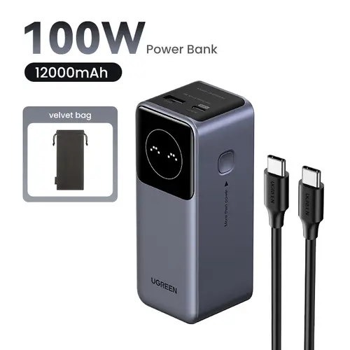 12000mAh 100W Fast Charging Powerbank - Imagen 1