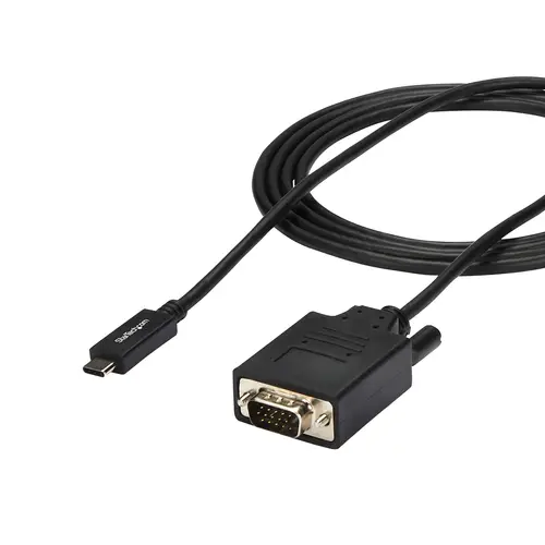 Cable de 2m USB C a VGA - Cable Adaptador Activo de Vídeo de 1920x1200/1080p USB Tipo C a VGA - Compatible con Thunderbolt 3 - De Portátil a Monitor VGA - Modo DP Alt HBR2 - Imagen 3