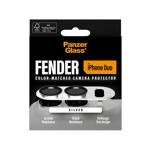 ® Fender Camera Lens Protector Silver iPhone Duo Protector de pantalla Apple 1 pieza(s) - Imagen 3