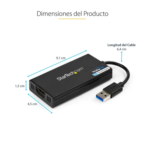 Adaptador Gráfico Externo USB 3.0 a HDMI - UltraHD 4K 30Hz - Certificado DisplayLink - Conversor USB-A a HDMI para Monitor - Tarjeta Gráfica Externa de Vídeo - Mac y Windows - Imagen 9