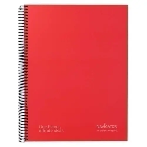 BLOC NAVIGATOR A4 80h HZ ROJO - Pack de 5 unidades