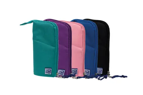 400174354 caja de lápices Estuche suave Poliéster Negro, Lila, Color menta, Marina, Rosa