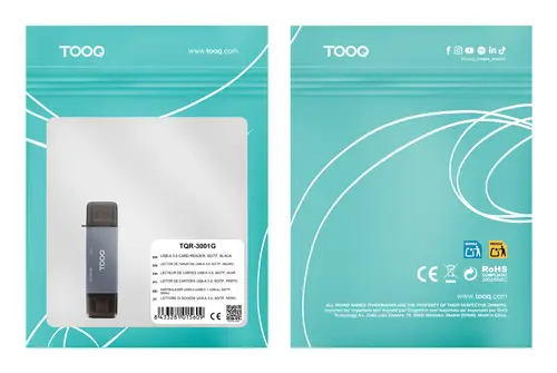 Lector de Tarjetas SD + TF, con entradas USB-C 3.0 + USB A, Color Gris - Imagen 6