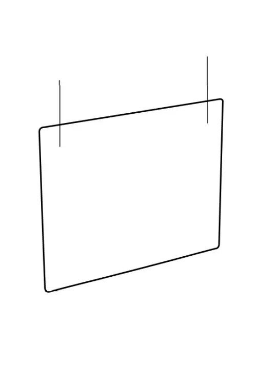 MAMPARA COLGANTE DE METACRILATO 750X850MM ARCHIVO 2000 32123M TP