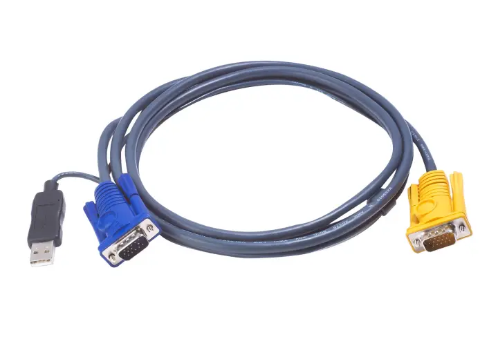 Cable KVM USB con SPHD 3 en 1 y conversor PS/2 a USB integrado de 3 m