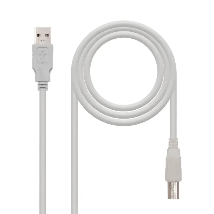CABLE USB 2.0 IMPRESORA, TIPO A/M-B/M, BEIGE, 3.0 M