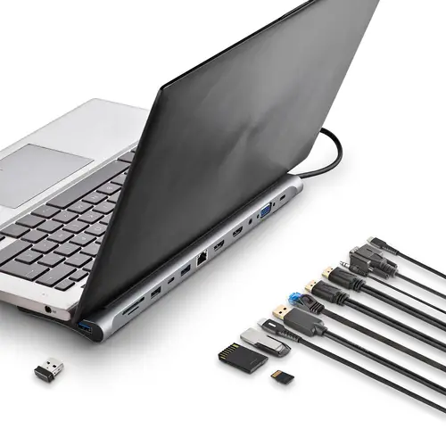 WONDER DOCK 12 Alámbrico USB 3.2 Gen 1 (3.1 Gen 1) Type-C Plata - Imagen 5