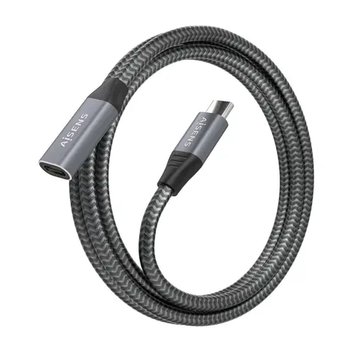 Cable USB 3.2 Gen2x2 Aluminio 20Gbps 8K@30Hz 5A 100W, Tipo USB-C/M-USB-C/H, Gris, 1.5 m - Imagen 2