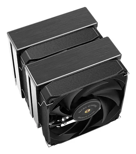 MCPU-XU9, Disipador CPU Doble Torre, TDP 400W, 2x Ventiladores de Aspas Híbridas y Rodamiento FDB de Cobre Hiperbalanceado, 9 Heatpipes Tecnología BPH ULTRA, Multisocket Universal, Negro - Imagen 2
