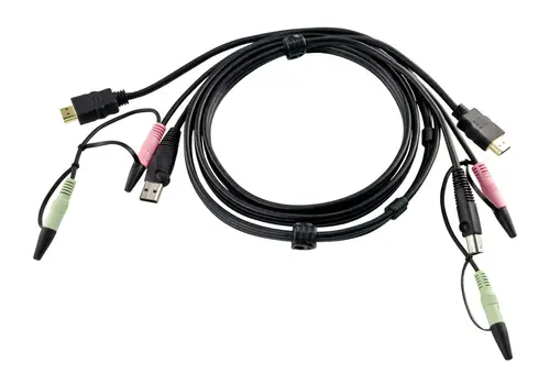 Cable KVM HDMI USB con audio de 1,8 m - Imagen 1