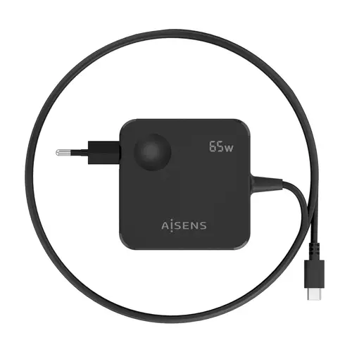 Cargador 65W PD3.0 1xUSB-C 1.5m, Negro - Imagen 3