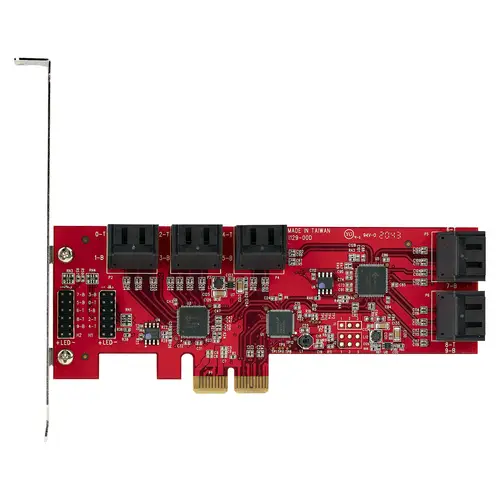 Tarjeta PCIe Controladora SATA de 10 Puertos - Tarjeta de Expansión PCI Express SATA - 6Gbps - Perfil Bajo/Completo - Conectores SATA Apilados - ASM1062 sin RAID - Imagen 6