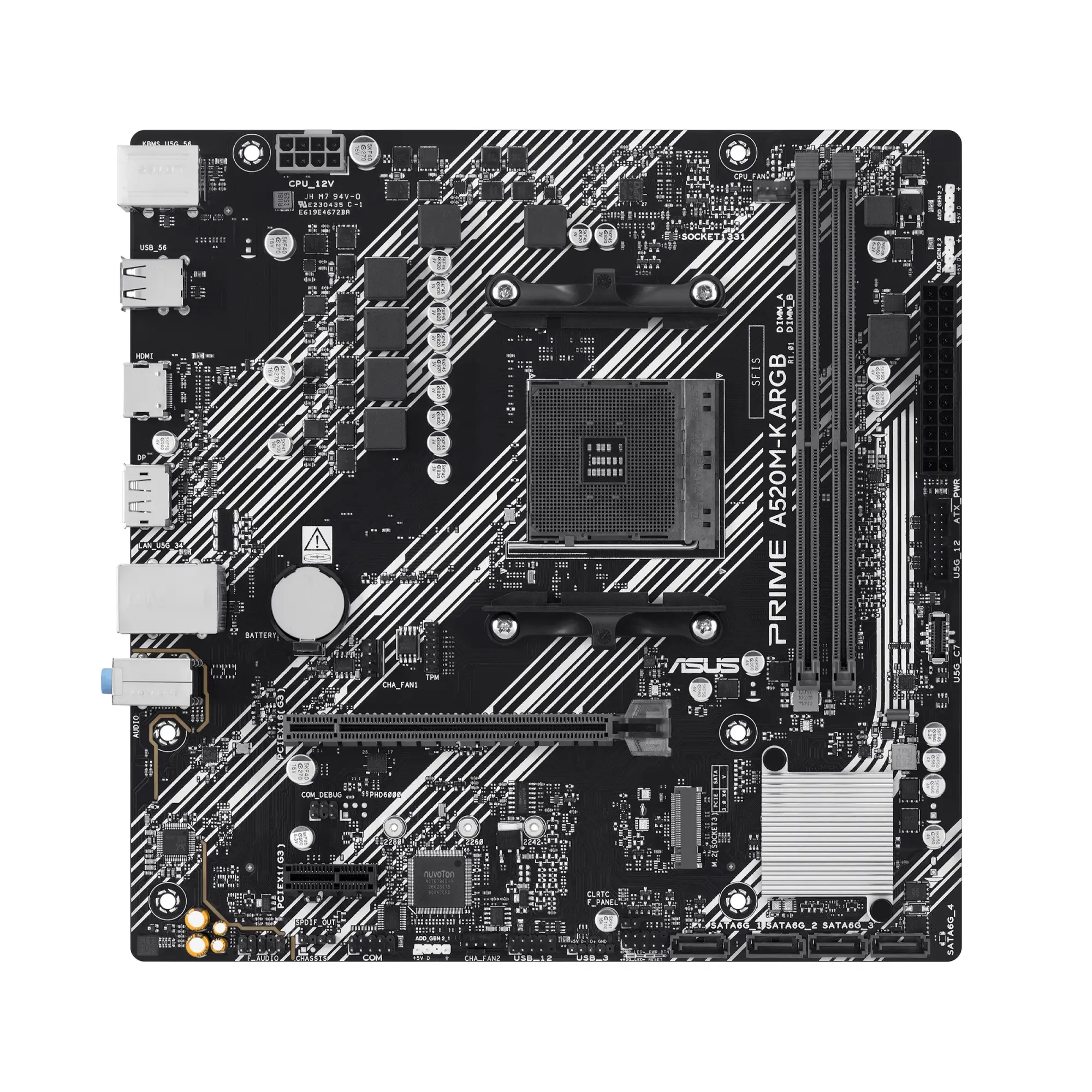 PRIME A520M-K ARGB AMD A520 Zócalo AM4 micro ATX