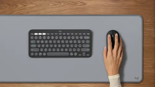 920-012227 teclado Ratón incluido Universal RF Wireless + Bluetooth QWERTY Español Grafito - Imagen 8