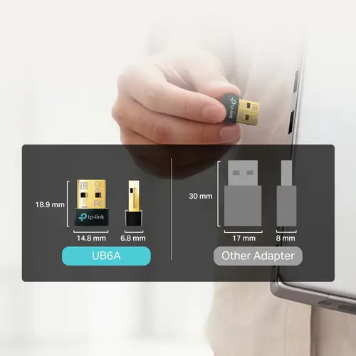Bluetooth 6.0 Nano USB Adapter aparato USB Negro - Imagen 5