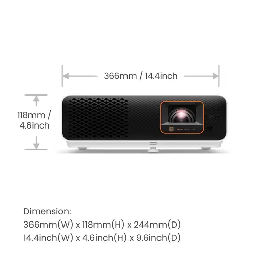 X500i Proyector de corto alcance 2200 lúmenes ANSI DLP UHD 4K (3840x2160) Negro, Blanco - Imagen 7