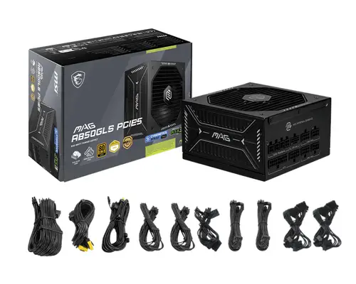 MAG A850GLS PCIE5 unidad de fuente de alimentación 850 W 24-pin ATX ATX Negro - Imagen 5