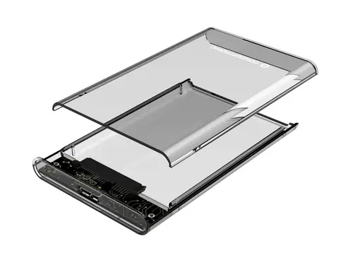 DANTE03T caja para disco duro externo Carcasa de disco duro/SSD Transparente 2.5" - Imagen 3