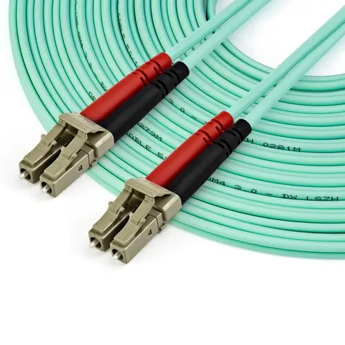 Cable de 10m de Fibra Óptica Multimodo LC/UPC a LC/UPC OM4 - 50/125µm - Fibra LOMMF/VCSEL - Redes de 100G - Cable LSZH - Baja Pérdida de Inserción - Low Insertion Loss - Imagen 3