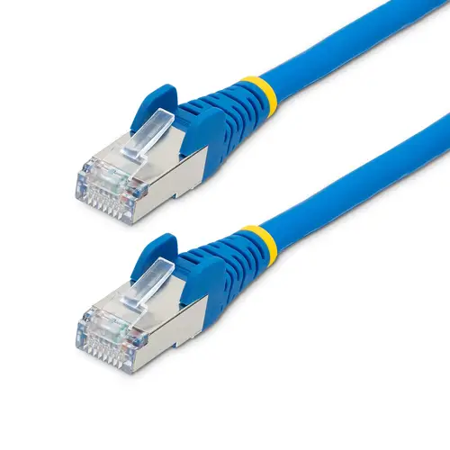 Cable de 7,5m de Red Ethernet CAT6a - Azul - Low Smoke Zero Halogen (LSZH) - 10GbE - 500MHz - PoE++ de 100W - Snagless sin Pestillo - RJ-45 - Cable de Red S/FTP - Imagen 1