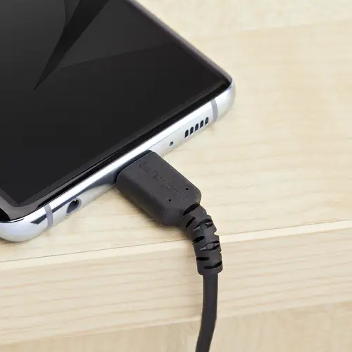 Cable de Carga USB-A a USB-C de 2m - Cable de Carga Rápida y Sincronización USB 2.0 de Servicio Pesado - Cable de Datos USB 2.0- Resistente con Fibra de Aramida - M/M - 3A - Negro - Imagen 5