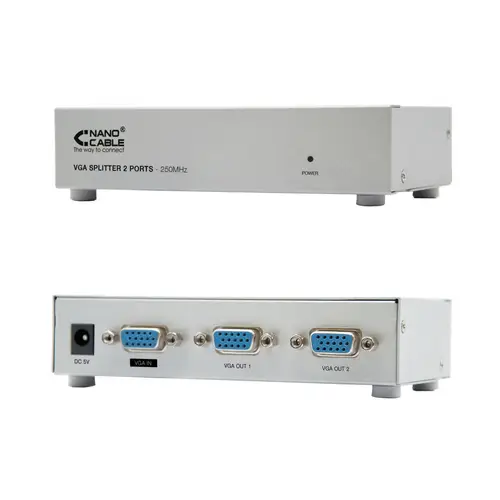 VGA DUPLICADOR PARA 2 MONITORES CON ALIM. - Imagen 1