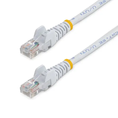 Cable de 1m Blanco de Red Fast Ethernet Cat5e RJ45 sin Enganche - Cable Patch Snagless - Imagen 1