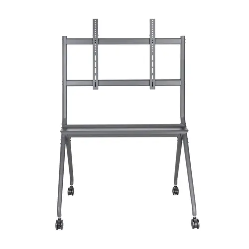 Soporte De Suelo Pro Con Rueda, 1 Bandeja Para Pantalla Interactiva/TV 120kg De 50-86, Negro - Imagen 3