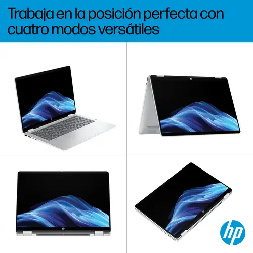 OmniBook 5 Flip 2-in-1 Laptop 14-fp0058ns Intel Core 7 150U 35,6 cm (14") Pantalla táctil 2K 16 GB LPDDR5-SDRAM Wi-Fi 6 (802.11ax) Windows 11 Home Plata - Imagen 9
