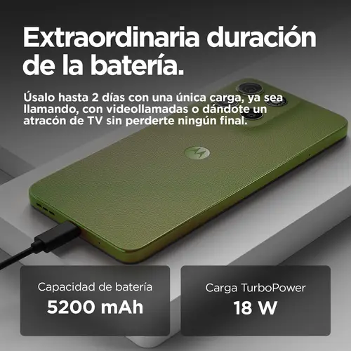 moto g15 17,1 cm (6.72") SIM doble Android 15 4G USB Tipo C 8 GB 128 GB 5200 mAh Verde - Imagen 8