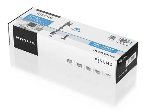 Soporte de mesa eco giratorio e inclinable para monitor/TV 10kg de 17-32, Negro - Imagen 6