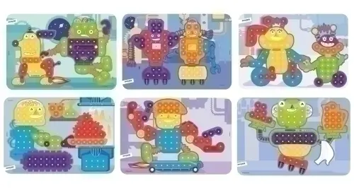 JUEGO MINILAND PEGS 15mm ROBOTS P/6