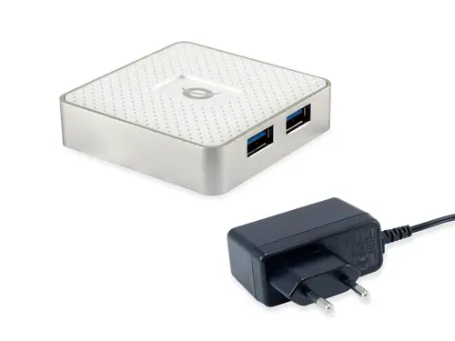 HUBBIES03W hub de interfaz USB 3.2 Gen 1 (3.1 Gen 1) Micro-B 5000 Mbit/s Blanco - Imagen 1