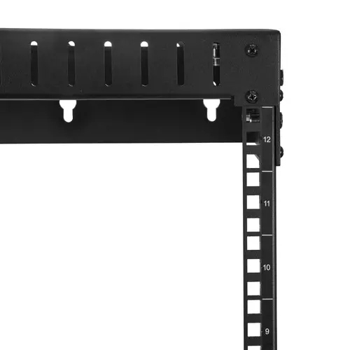 Rack de Servidores Abierto de 12U de Pared - de 19 Pulgadas - de 2 Columnas - de Profundidad Ajustable - para Equipo de Redes - AV - de Servicio Pesado - Imagen 3