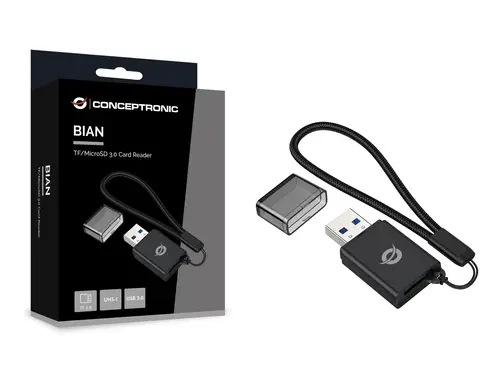 BIAN07B lector de tarjeta USB 3.2 Gen 1 (3.1 Gen 1) Type-A Negro - Imagen 4