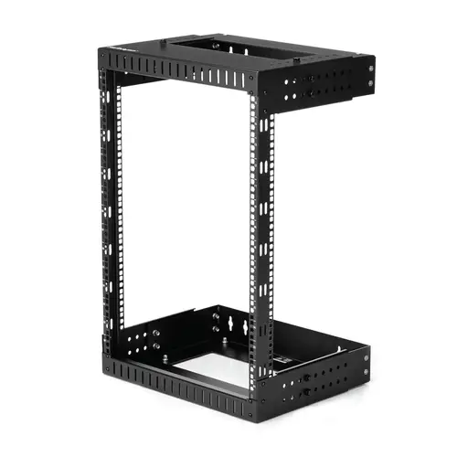 Rack de Servidores Abierto de 15U de Pared - de 19 Pulgadas - de 2 Columnas - de Profundidad Ajustable - para Equipo de Redes - AV - de Servicio Pesado - Imagen 1