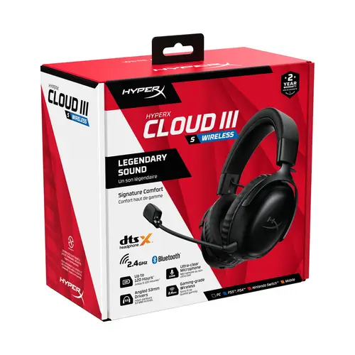 Auriculares gaming inalámbricos Cloud III S negros - Imagen 3