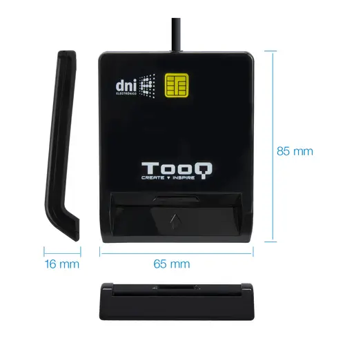Lector de Tarjetas Inteligentes DNIe SIM USB-C, Negro - Imagen 2