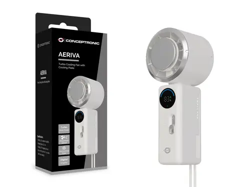 AERIVA03C ventilador y nebulizador personal de mano Crema de color Ventilador de mano - Imagen 3