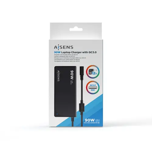 ASLC-90WAUTO-BK adaptador e inversor de corriente Interior 90 W Negro - Imagen 6