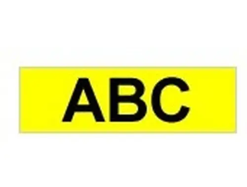 Gloss Laminated Labelling Tape - 9mm, Black on Yellow cinta para impresora de etiquetas TZ - Imagen 1