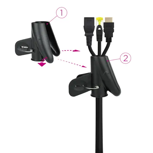 Organizador de Cables Flexible 25 mm, Negro, 3 m - Imagen 2